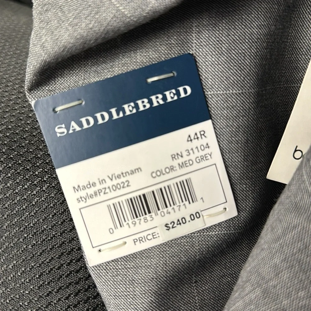 Saddlebred Gray Sport Coat Classic Single-Breasted Blazer
